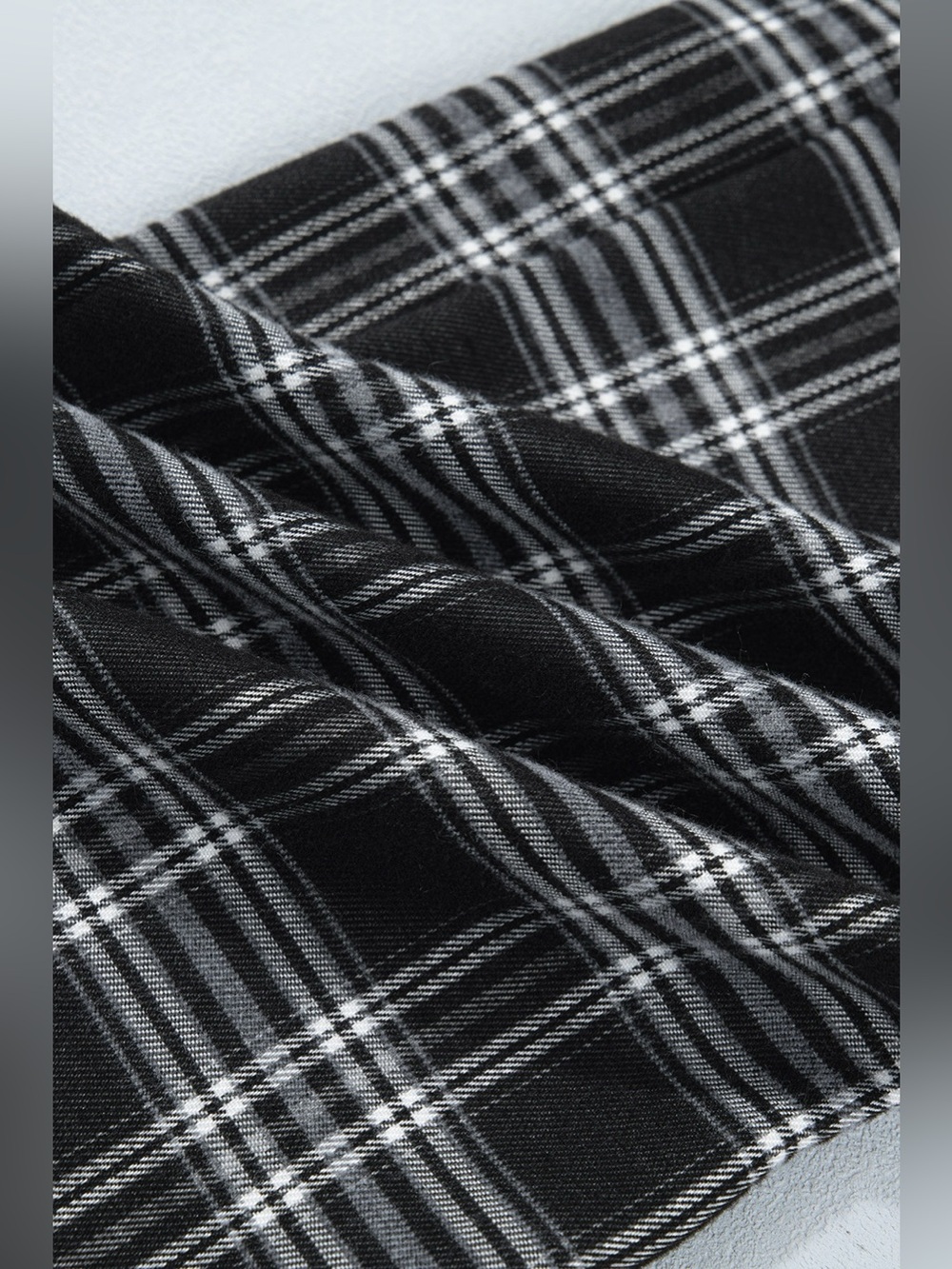 Plaid Wide-Leg Drawstring Pants - Picture 14 of 16